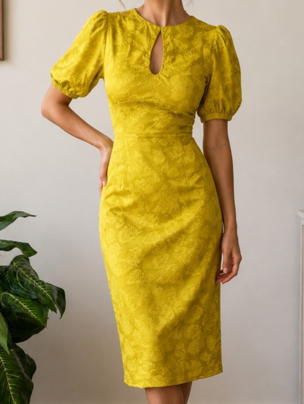 Lani the Label Gold Yellow Midi Dress